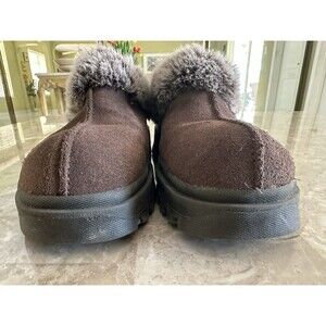 8 SKECHERS Fortress Slip On Shindigs Women's Chocolate Suede Mule Jammer Slide